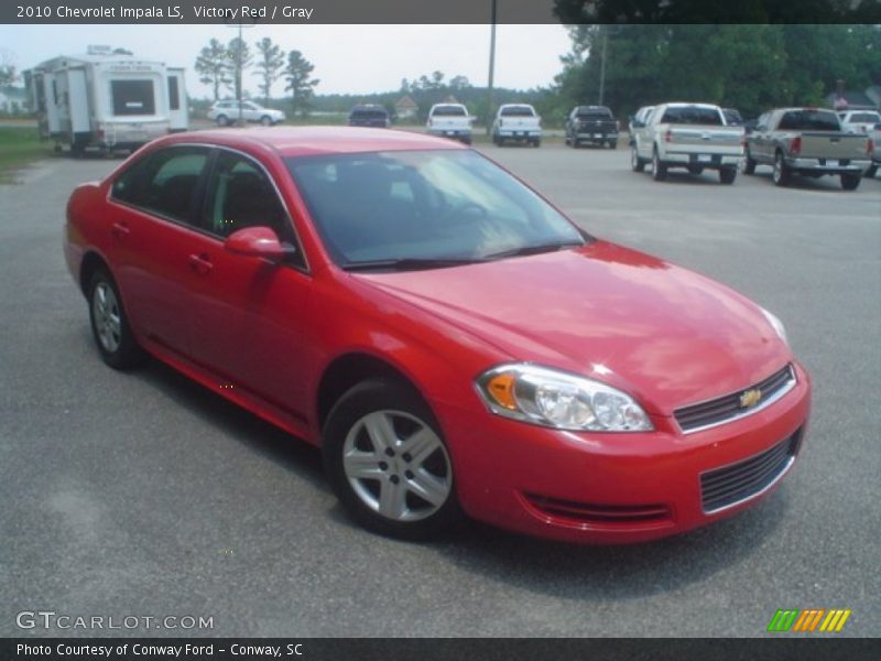 Victory Red / Gray 2010 Chevrolet Impala LS