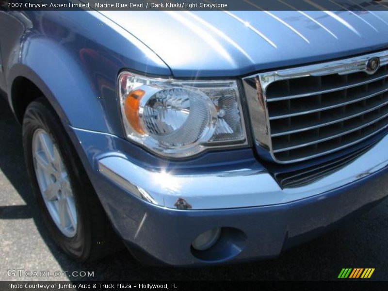 Marine Blue Pearl / Dark Khaki/Light Graystone 2007 Chrysler Aspen Limited