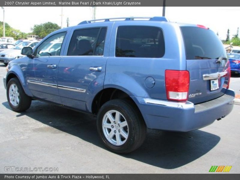Marine Blue Pearl / Dark Khaki/Light Graystone 2007 Chrysler Aspen Limited
