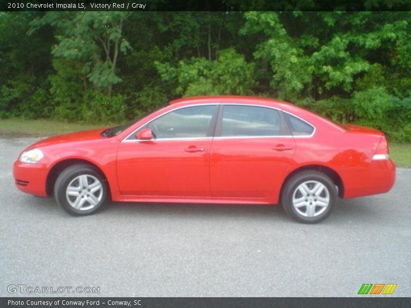 Victory Red / Gray 2010 Chevrolet Impala LS