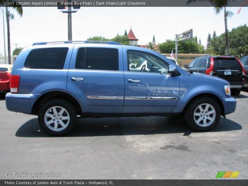 Marine Blue Pearl / Dark Khaki/Light Graystone 2007 Chrysler Aspen Limited