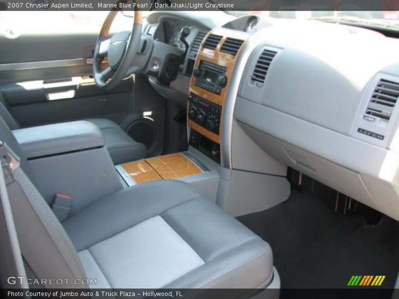 Marine Blue Pearl / Dark Khaki/Light Graystone 2007 Chrysler Aspen Limited