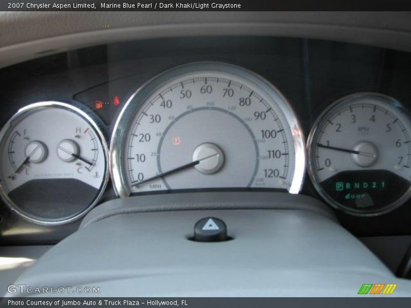 Marine Blue Pearl / Dark Khaki/Light Graystone 2007 Chrysler Aspen Limited