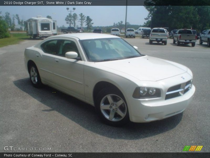 Stone White / Dark Slate Gray 2010 Dodge Charger SXT