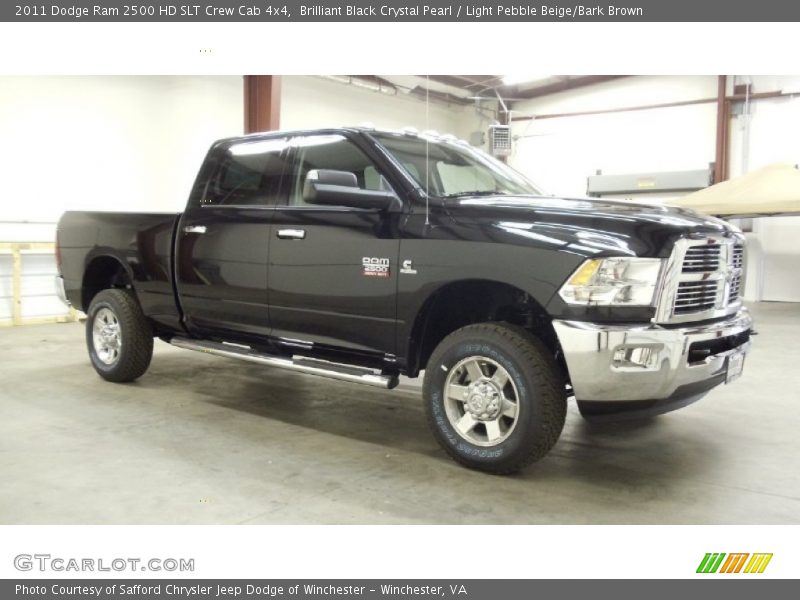 Brilliant Black Crystal Pearl / Light Pebble Beige/Bark Brown 2011 Dodge Ram 2500 HD SLT Crew Cab 4x4