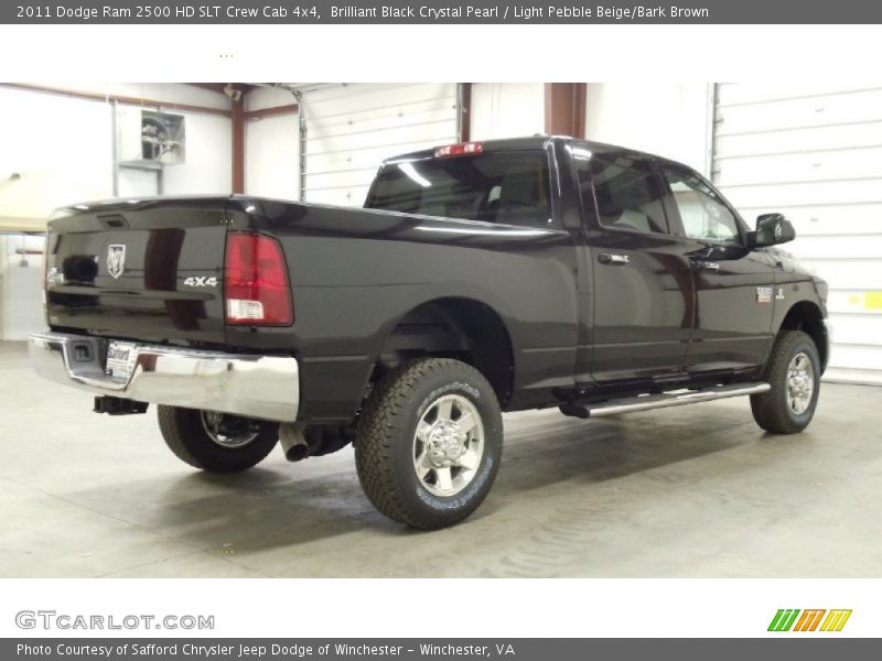 Brilliant Black Crystal Pearl / Light Pebble Beige/Bark Brown 2011 Dodge Ram 2500 HD SLT Crew Cab 4x4