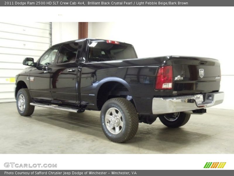 Brilliant Black Crystal Pearl / Light Pebble Beige/Bark Brown 2011 Dodge Ram 2500 HD SLT Crew Cab 4x4