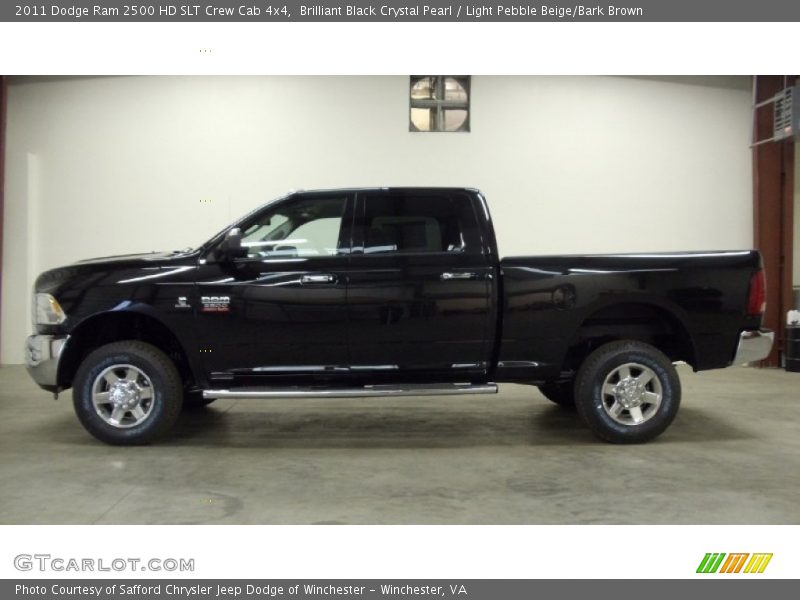 Brilliant Black Crystal Pearl / Light Pebble Beige/Bark Brown 2011 Dodge Ram 2500 HD SLT Crew Cab 4x4