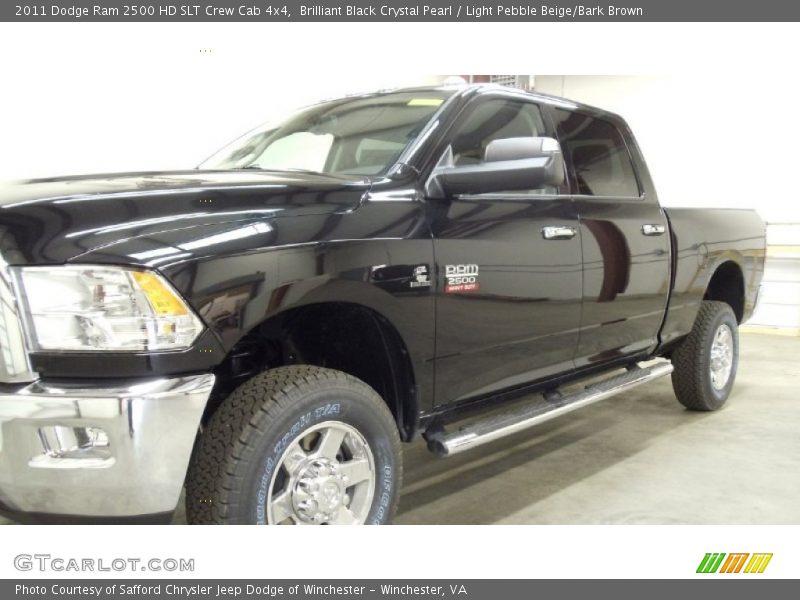 Brilliant Black Crystal Pearl / Light Pebble Beige/Bark Brown 2011 Dodge Ram 2500 HD SLT Crew Cab 4x4