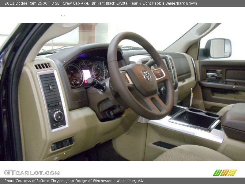 Brilliant Black Crystal Pearl / Light Pebble Beige/Bark Brown 2011 Dodge Ram 2500 HD SLT Crew Cab 4x4
