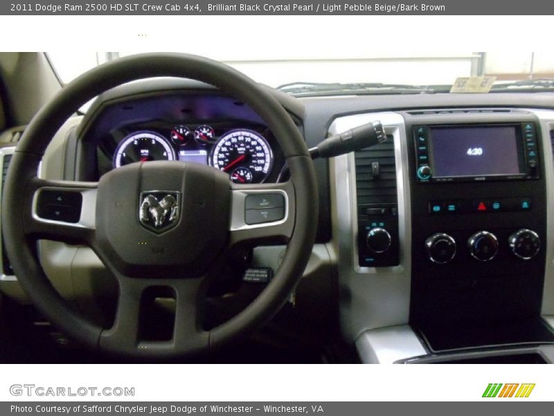 Brilliant Black Crystal Pearl / Light Pebble Beige/Bark Brown 2011 Dodge Ram 2500 HD SLT Crew Cab 4x4