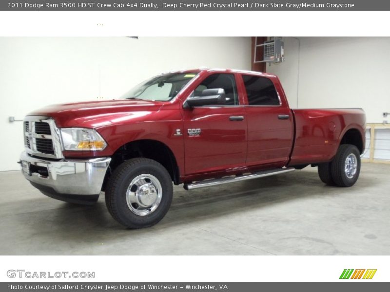  2011 Ram 3500 HD ST Crew Cab 4x4 Dually Deep Cherry Red Crystal Pearl