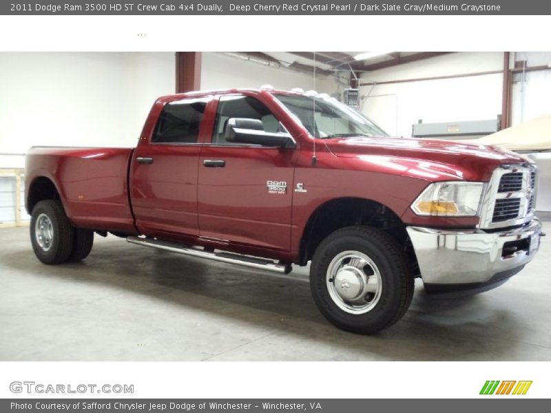  2011 Ram 3500 HD ST Crew Cab 4x4 Dually Deep Cherry Red Crystal Pearl