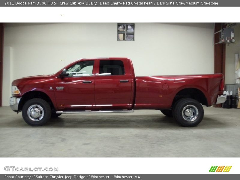 Deep Cherry Red Crystal Pearl / Dark Slate Gray/Medium Graystone 2011 Dodge Ram 3500 HD ST Crew Cab 4x4 Dually