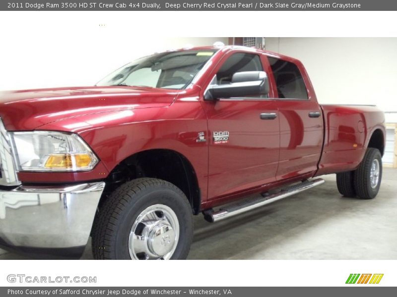 Deep Cherry Red Crystal Pearl / Dark Slate Gray/Medium Graystone 2011 Dodge Ram 3500 HD ST Crew Cab 4x4 Dually