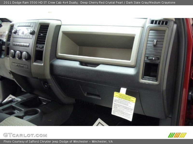 Deep Cherry Red Crystal Pearl / Dark Slate Gray/Medium Graystone 2011 Dodge Ram 3500 HD ST Crew Cab 4x4 Dually