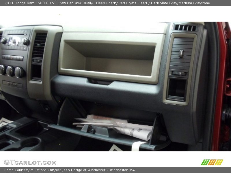 Deep Cherry Red Crystal Pearl / Dark Slate Gray/Medium Graystone 2011 Dodge Ram 3500 HD ST Crew Cab 4x4 Dually