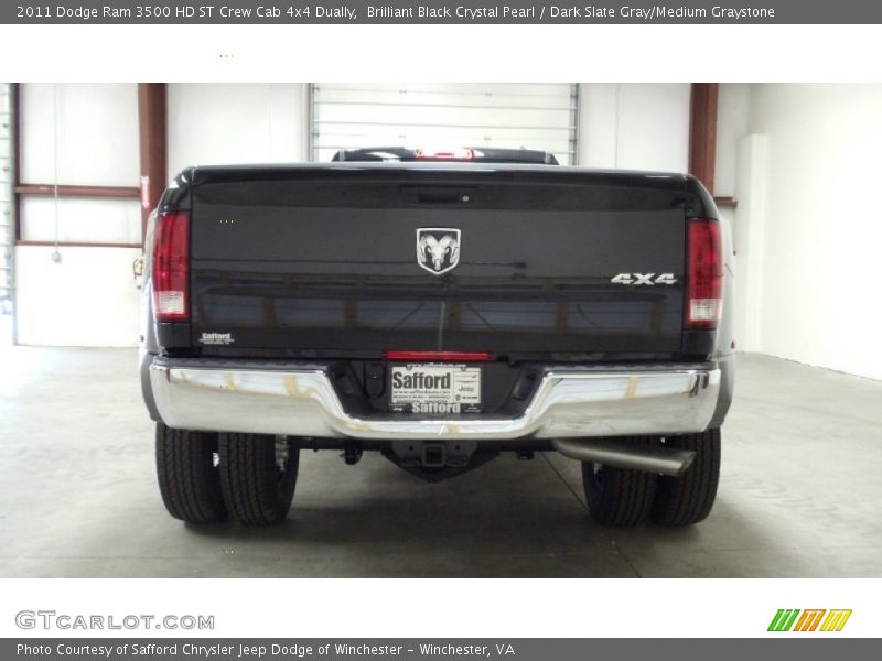 Brilliant Black Crystal Pearl / Dark Slate Gray/Medium Graystone 2011 Dodge Ram 3500 HD ST Crew Cab 4x4 Dually