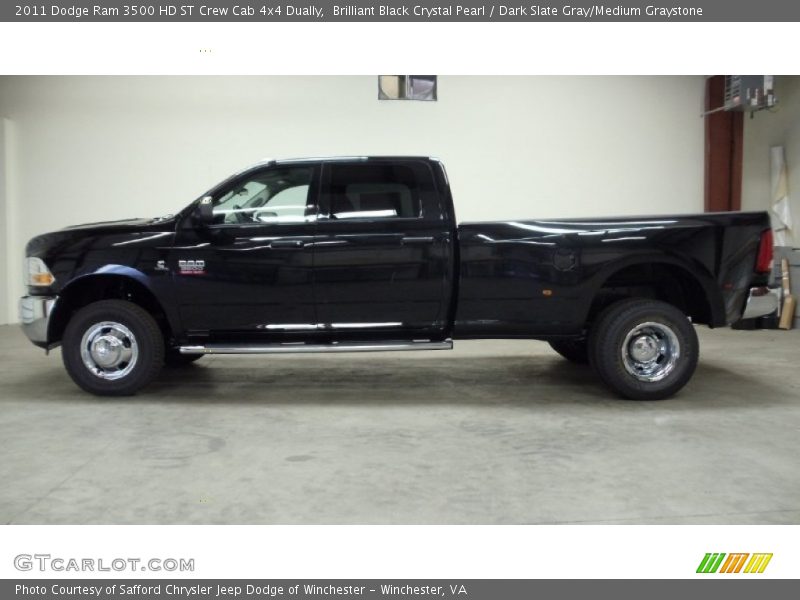 Brilliant Black Crystal Pearl / Dark Slate Gray/Medium Graystone 2011 Dodge Ram 3500 HD ST Crew Cab 4x4 Dually