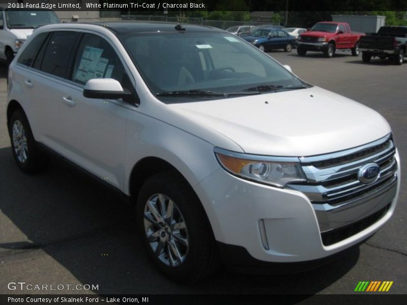 White Platinum Tri-Coat / Charcoal Black 2011 Ford Edge Limited