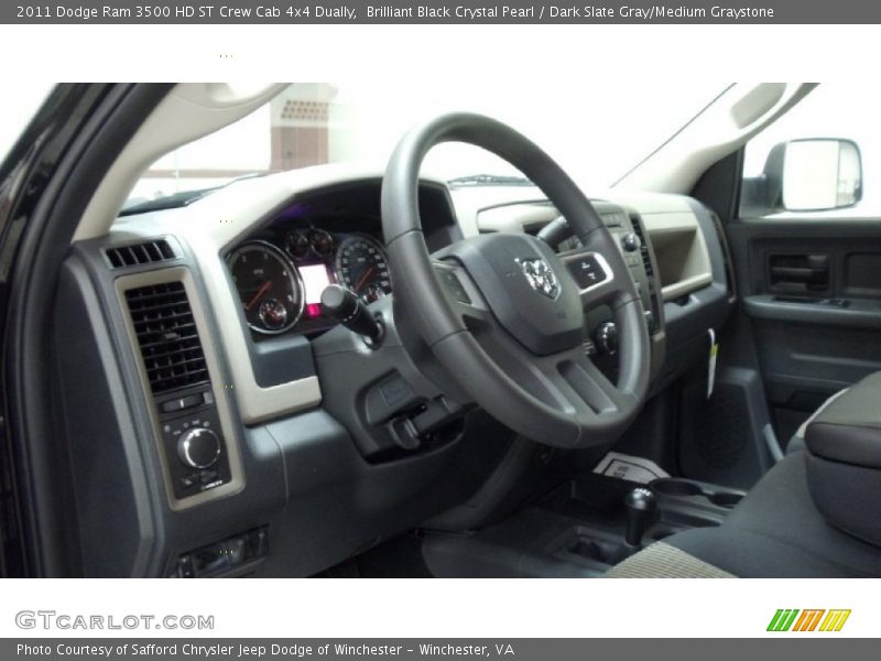 Brilliant Black Crystal Pearl / Dark Slate Gray/Medium Graystone 2011 Dodge Ram 3500 HD ST Crew Cab 4x4 Dually