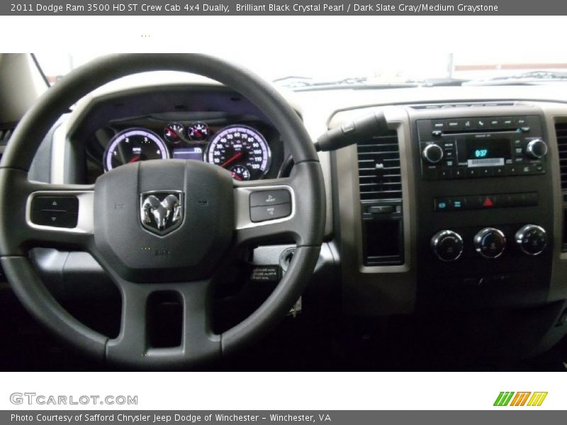 Brilliant Black Crystal Pearl / Dark Slate Gray/Medium Graystone 2011 Dodge Ram 3500 HD ST Crew Cab 4x4 Dually