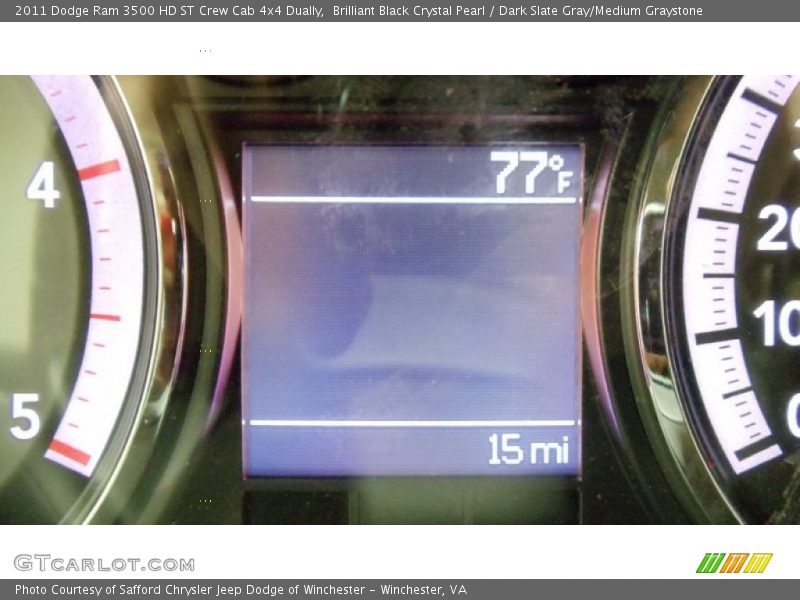 Brilliant Black Crystal Pearl / Dark Slate Gray/Medium Graystone 2011 Dodge Ram 3500 HD ST Crew Cab 4x4 Dually