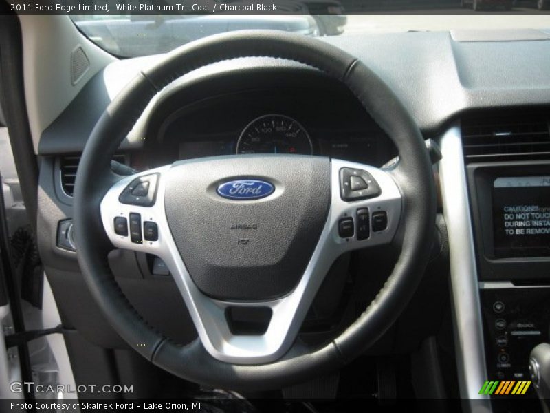 White Platinum Tri-Coat / Charcoal Black 2011 Ford Edge Limited