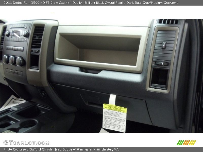 Brilliant Black Crystal Pearl / Dark Slate Gray/Medium Graystone 2011 Dodge Ram 3500 HD ST Crew Cab 4x4 Dually