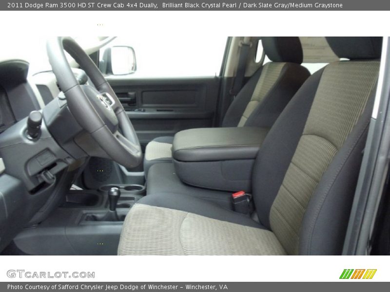 Brilliant Black Crystal Pearl / Dark Slate Gray/Medium Graystone 2011 Dodge Ram 3500 HD ST Crew Cab 4x4 Dually