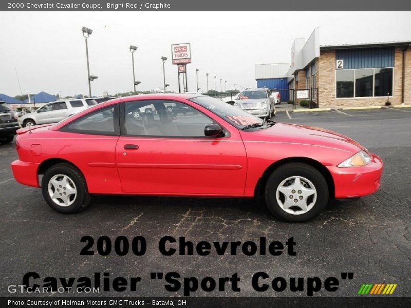 Bright Red / Graphite 2000 Chevrolet Cavalier Coupe