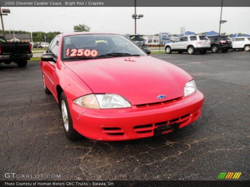 Bright Red / Graphite 2000 Chevrolet Cavalier Coupe