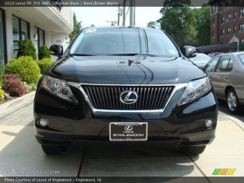 Obsidian Black / Black/Brown Walnut 2010 Lexus RX 350 AWD