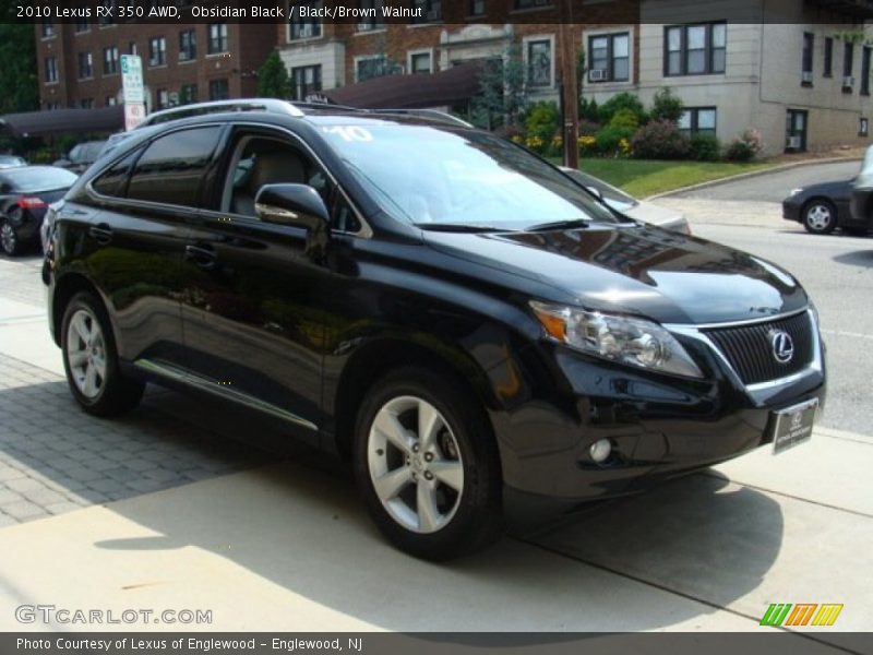 Obsidian Black / Black/Brown Walnut 2010 Lexus RX 350 AWD