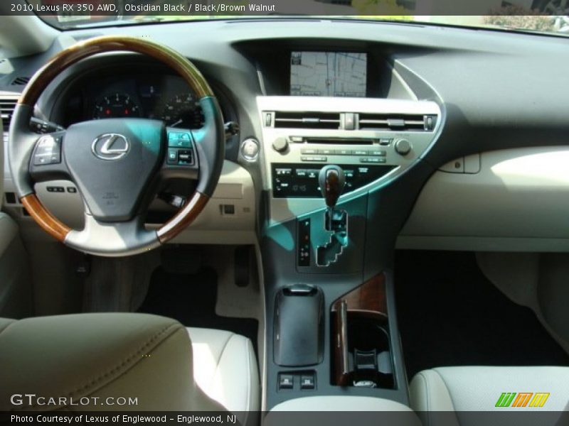 Obsidian Black / Black/Brown Walnut 2010 Lexus RX 350 AWD