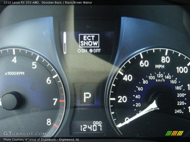 Obsidian Black / Black/Brown Walnut 2010 Lexus RX 350 AWD