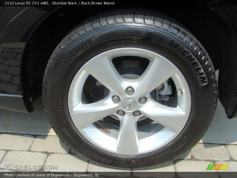 Obsidian Black / Black/Brown Walnut 2010 Lexus RX 350 AWD