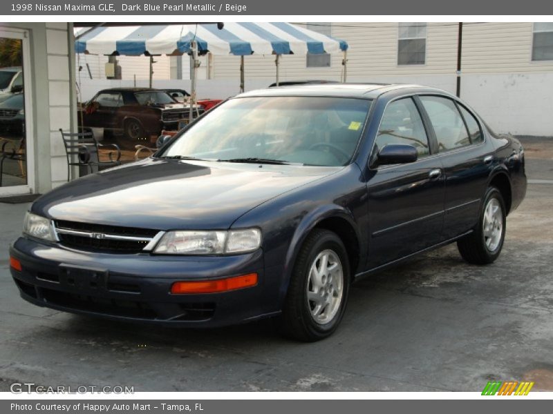 Dark Blue Pearl Metallic / Beige 1998 Nissan Maxima GLE