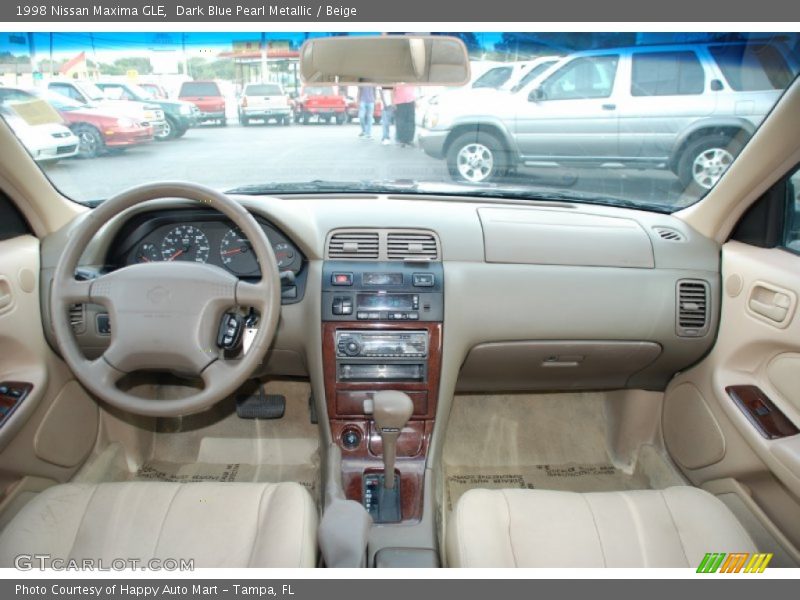 Dark Blue Pearl Metallic / Beige 1998 Nissan Maxima GLE