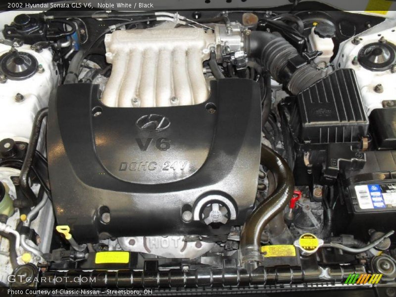 Noble White / Black 2002 Hyundai Sonata GLS V6