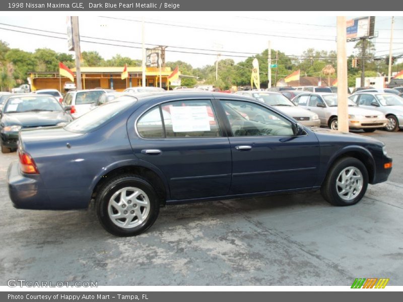 Dark Blue Pearl Metallic / Beige 1998 Nissan Maxima GLE