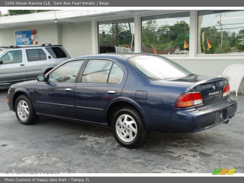Dark Blue Pearl Metallic / Beige 1998 Nissan Maxima GLE