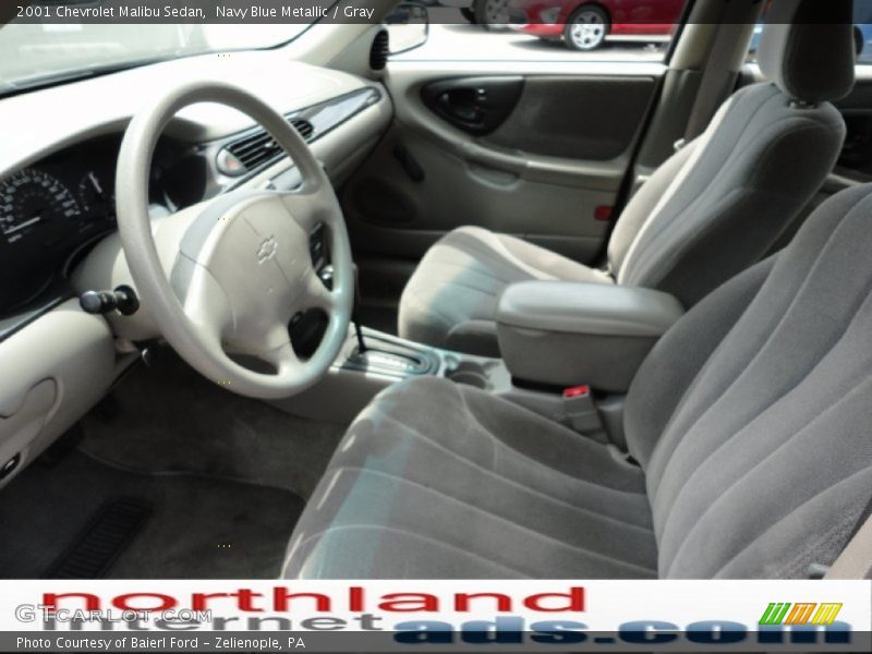Navy Blue Metallic / Gray 2001 Chevrolet Malibu Sedan