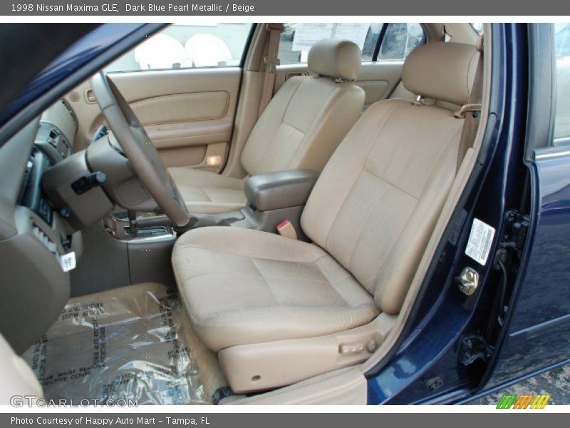 Dark Blue Pearl Metallic / Beige 1998 Nissan Maxima GLE