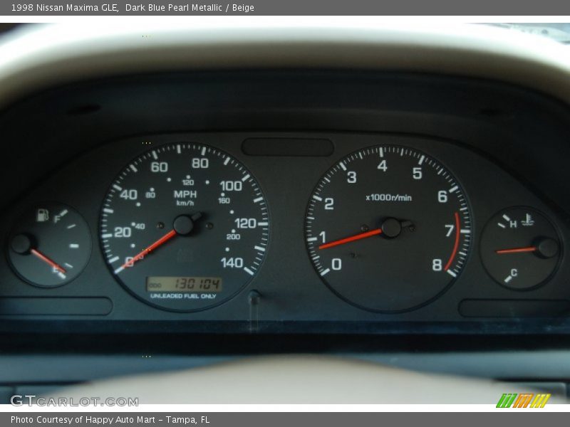 Dark Blue Pearl Metallic / Beige 1998 Nissan Maxima GLE