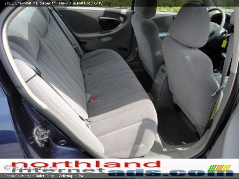 Navy Blue Metallic / Gray 2001 Chevrolet Malibu Sedan