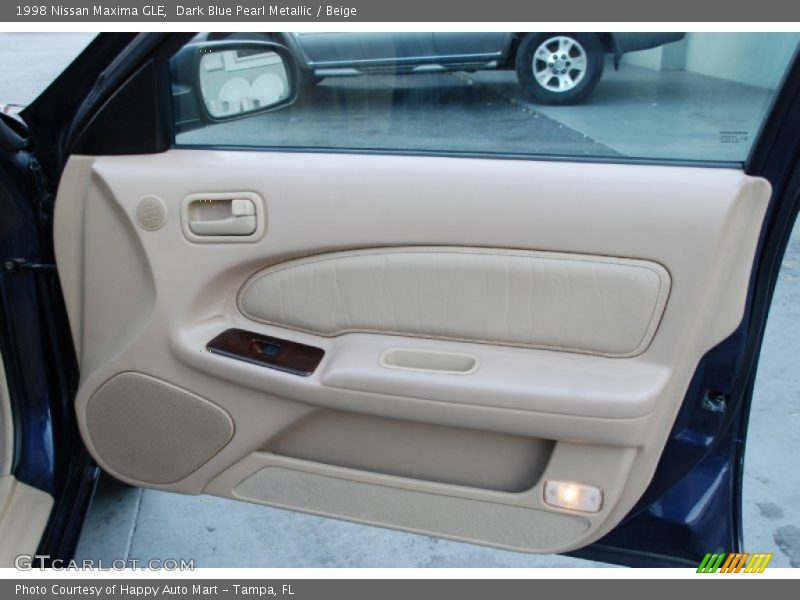 Dark Blue Pearl Metallic / Beige 1998 Nissan Maxima GLE