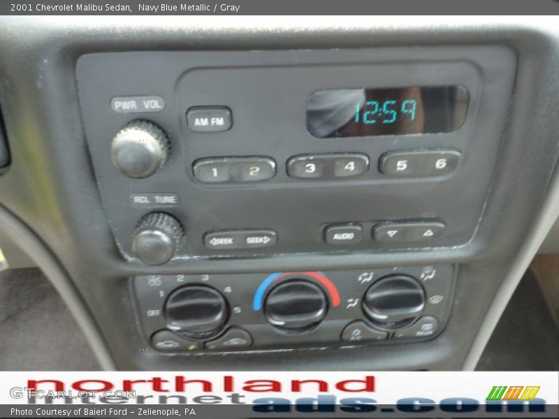 Navy Blue Metallic / Gray 2001 Chevrolet Malibu Sedan