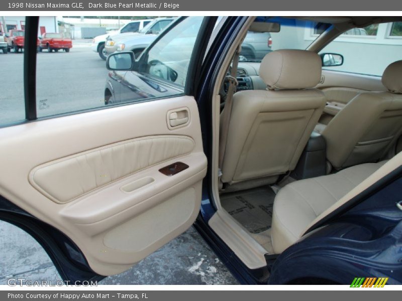 Dark Blue Pearl Metallic / Beige 1998 Nissan Maxima GLE