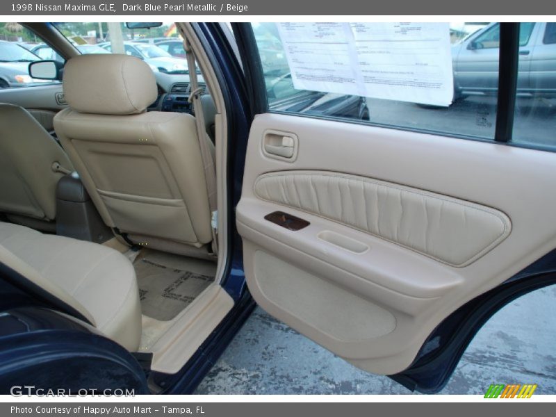 Dark Blue Pearl Metallic / Beige 1998 Nissan Maxima GLE